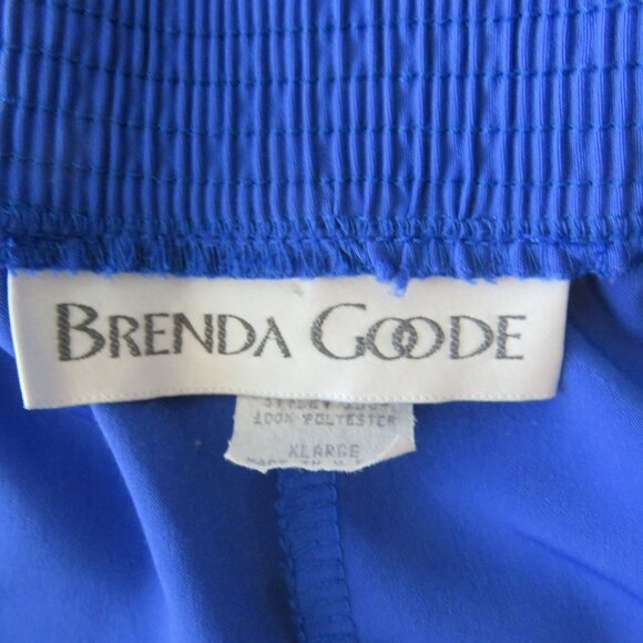 Vintage Brenda Goode Womens L Blue Elastic Waist Pull-On Pants Pockets Modest - Picture 4 of 16